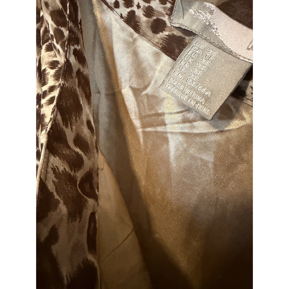 Love 21 Women Brown Leopard Print Maxi Skirt XS High Waist Lined Animal Print‎ - Picture 5 of 6